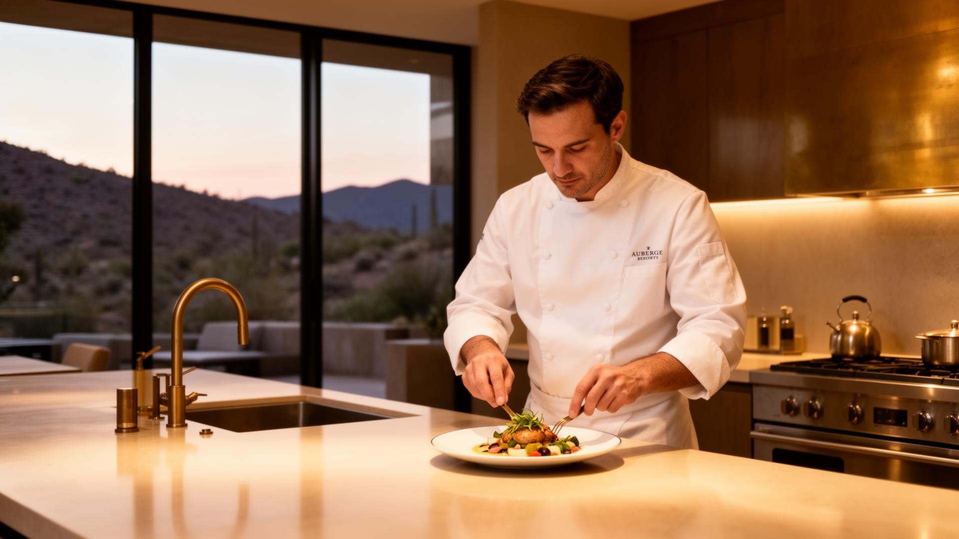 Tasting menus, plated in your kitchen.